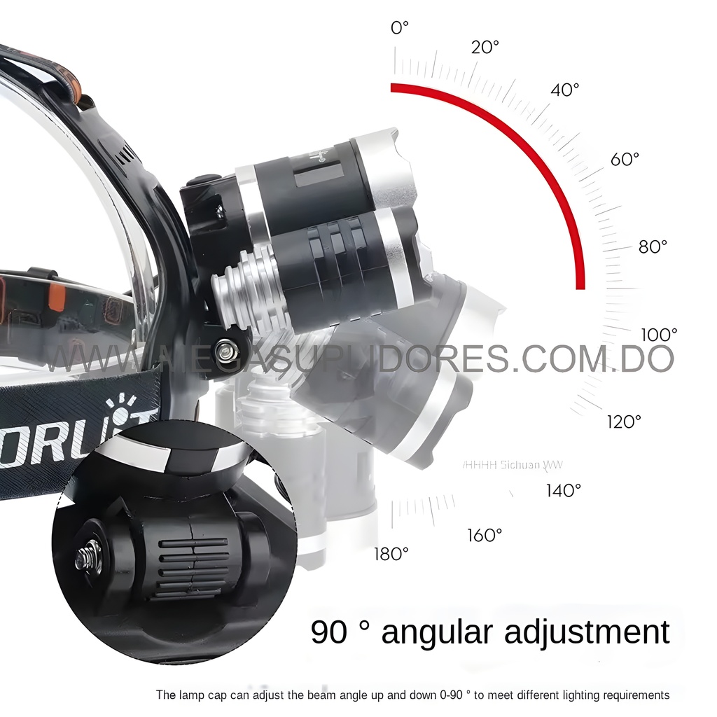  Lampara Cabeza Linterna Minera 3 Focos – Recargable  Luz de Pesca Fr Foto 7304497-4.jpg