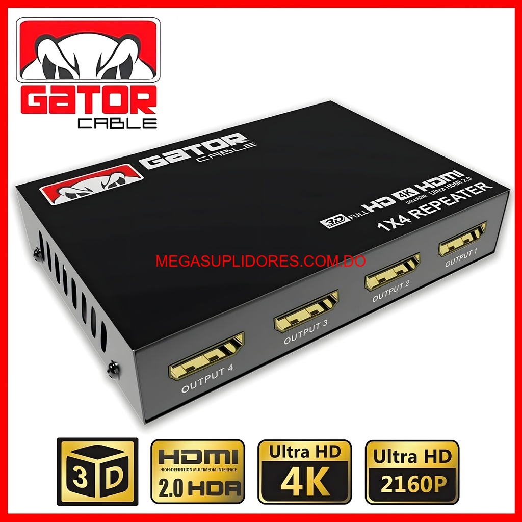  Splitter HDMI 1x4 – Duplicador de Pantalla Full HD 1080p 4 TV Foto 7304583-2.jpg