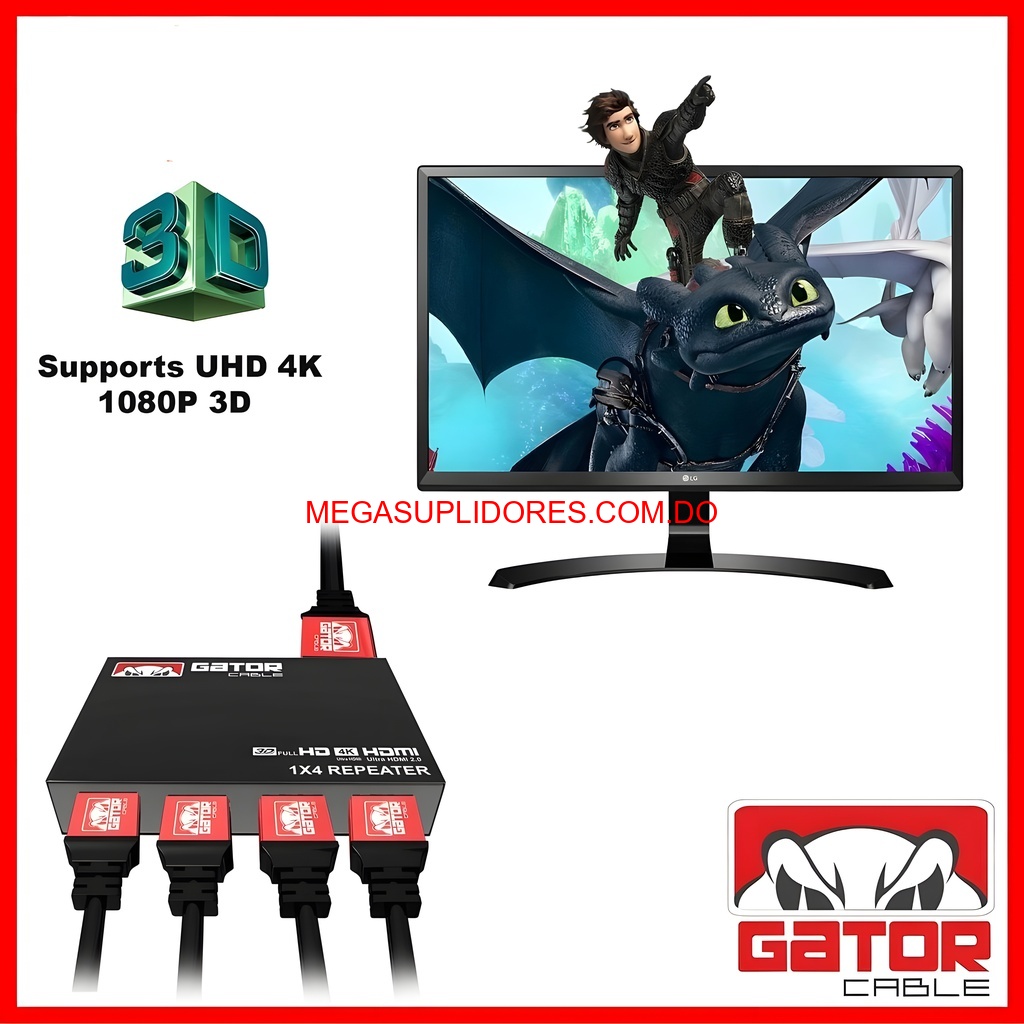  Splitter HDMI 1x4 – Duplicador de Pantalla Full HD 1080p 4 TV Foto 7304583-3.jpg