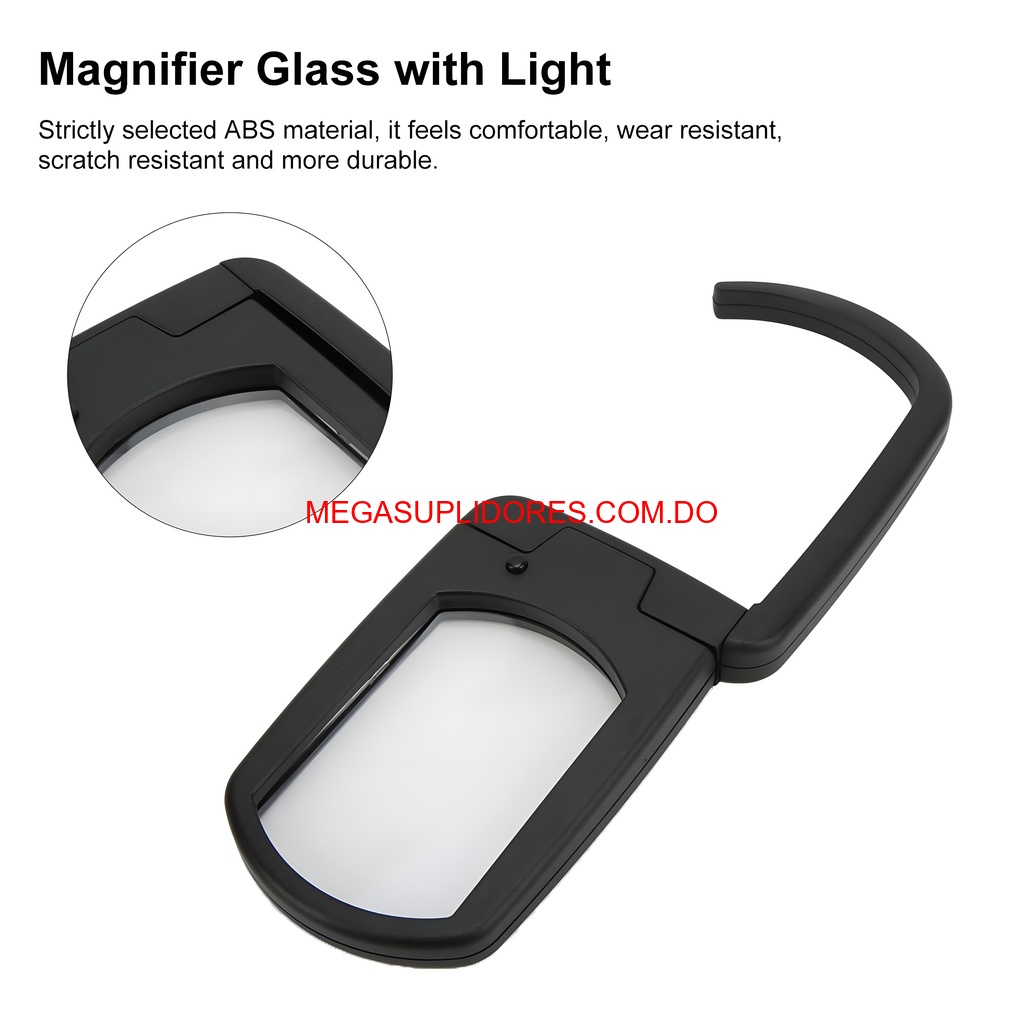  Lupa de Mano 3X Plegable con Luz – Portátil para Lectura Foto 7304586-5.jpg