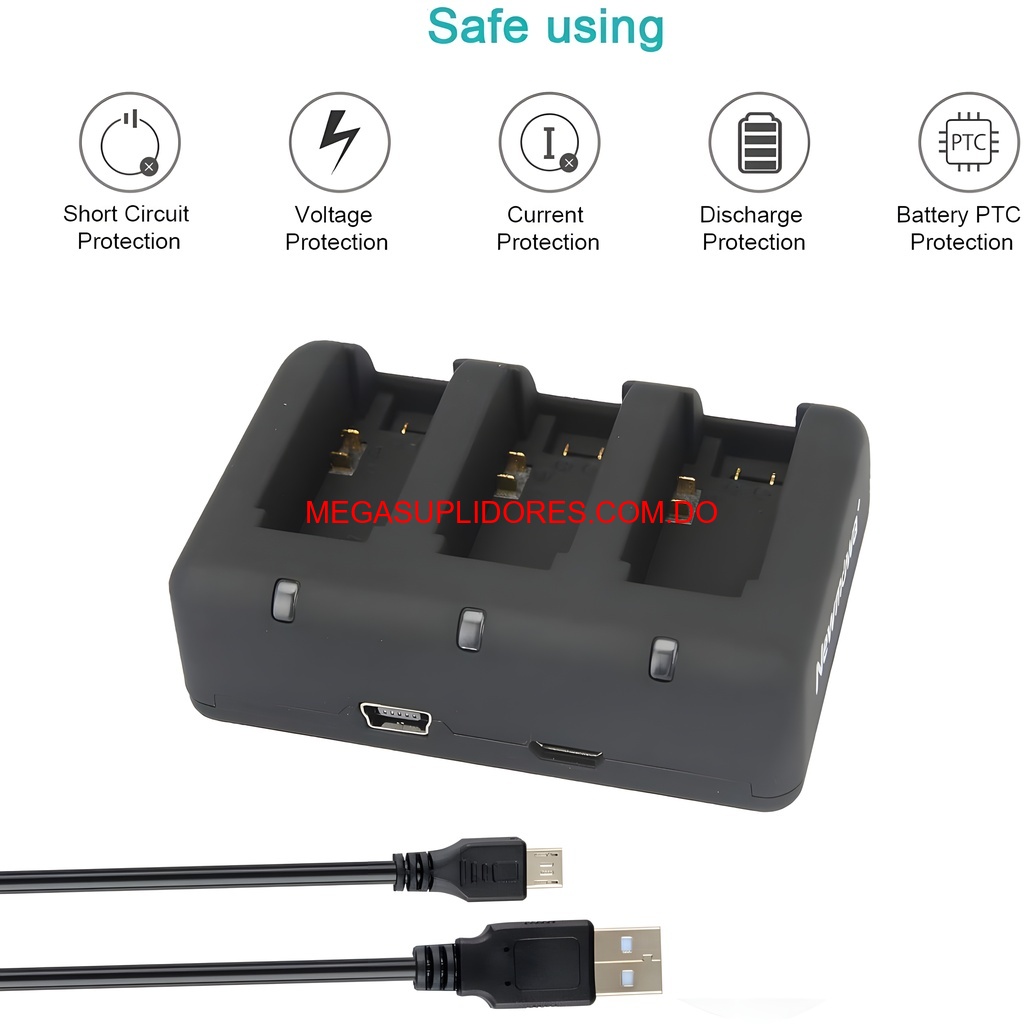  Cargador Baterías Cámara GoPro Hero 4 HD - Doble USB - AHDBT-401 Foto 7304590-3.jpg