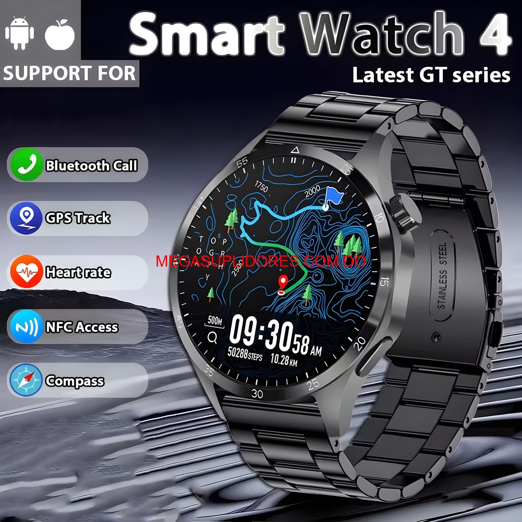  Reloj Inteligente GTS4 HD100 Carátulas Correas Intercambiables Foto 7304601-2.jpg