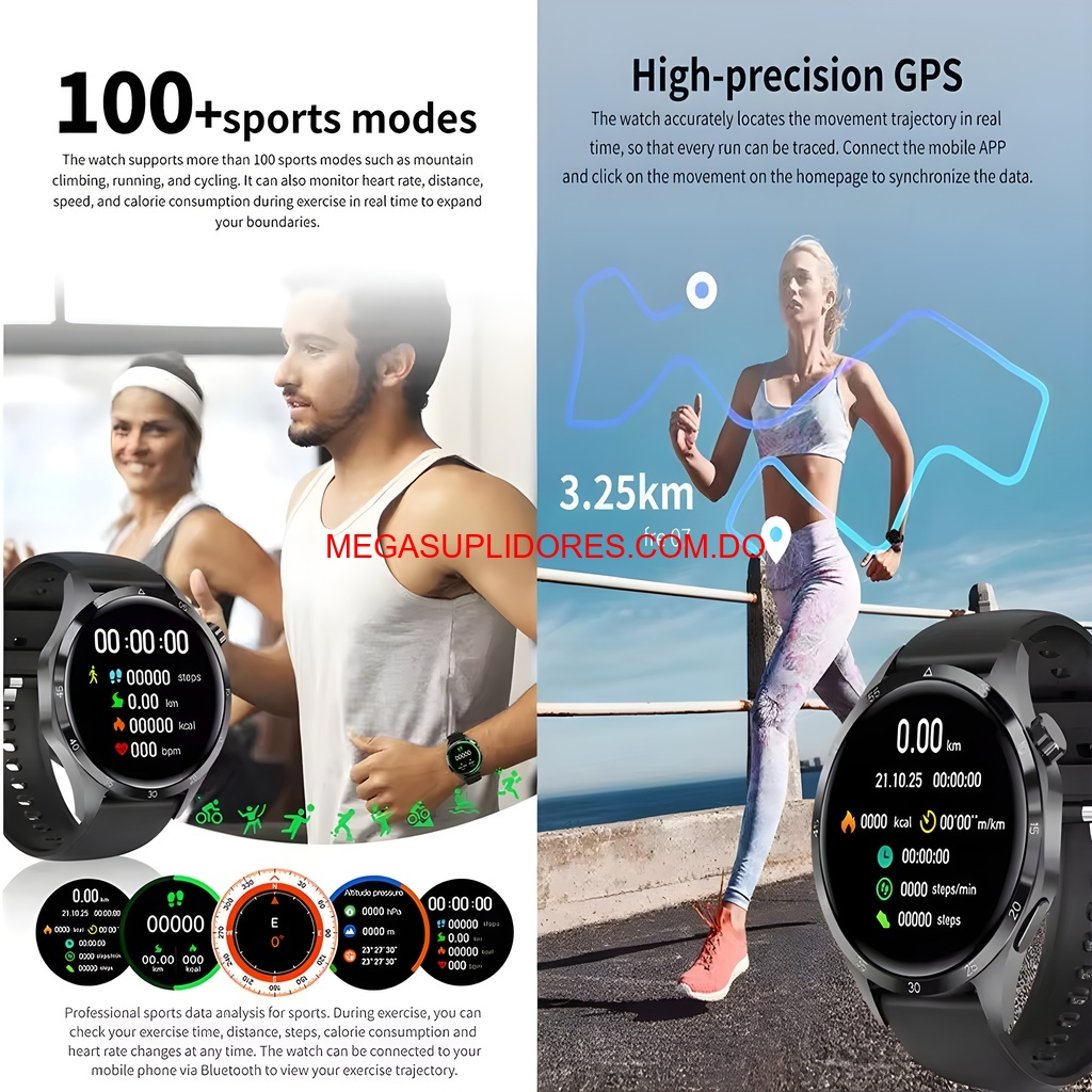  Reloj Inteligente GTS4 HD100 Carátulas Correas Intercambiables Foto 7304601-5.jpg