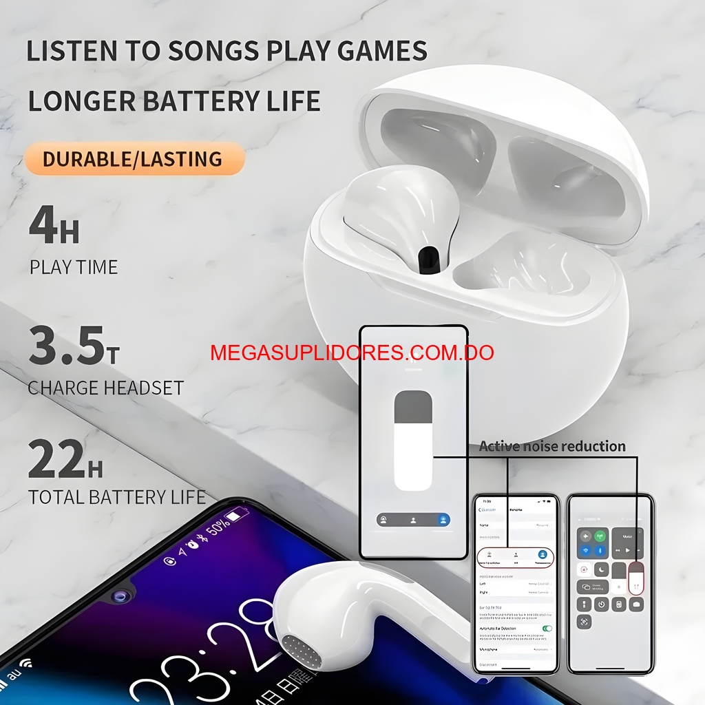  Audífonos Bluetooth Pro 6 TWS – Sonido Premium y Estuche de Carga Foto 7304605-2.jpg