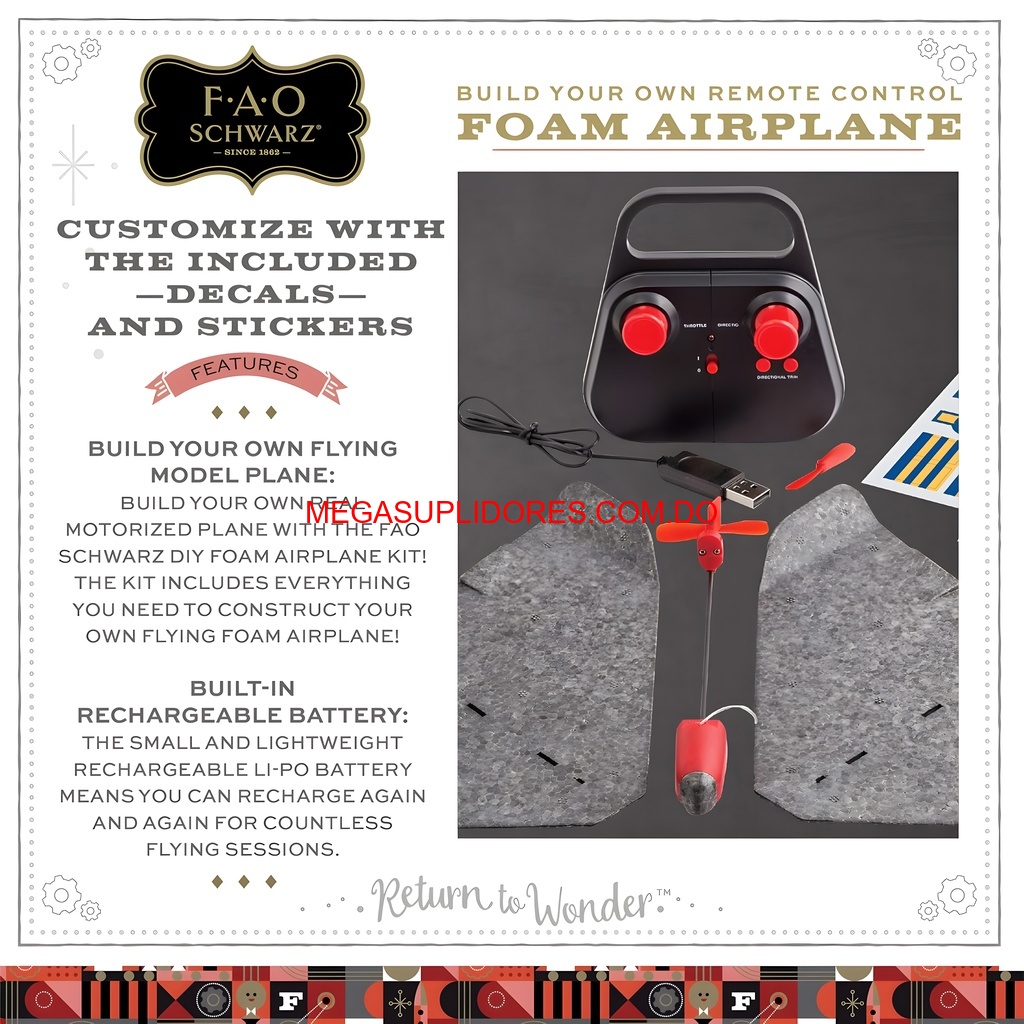  Drone Avión con Control Remoto – Kit para Armar Ligero resistente Foto 7304622-4.jpg