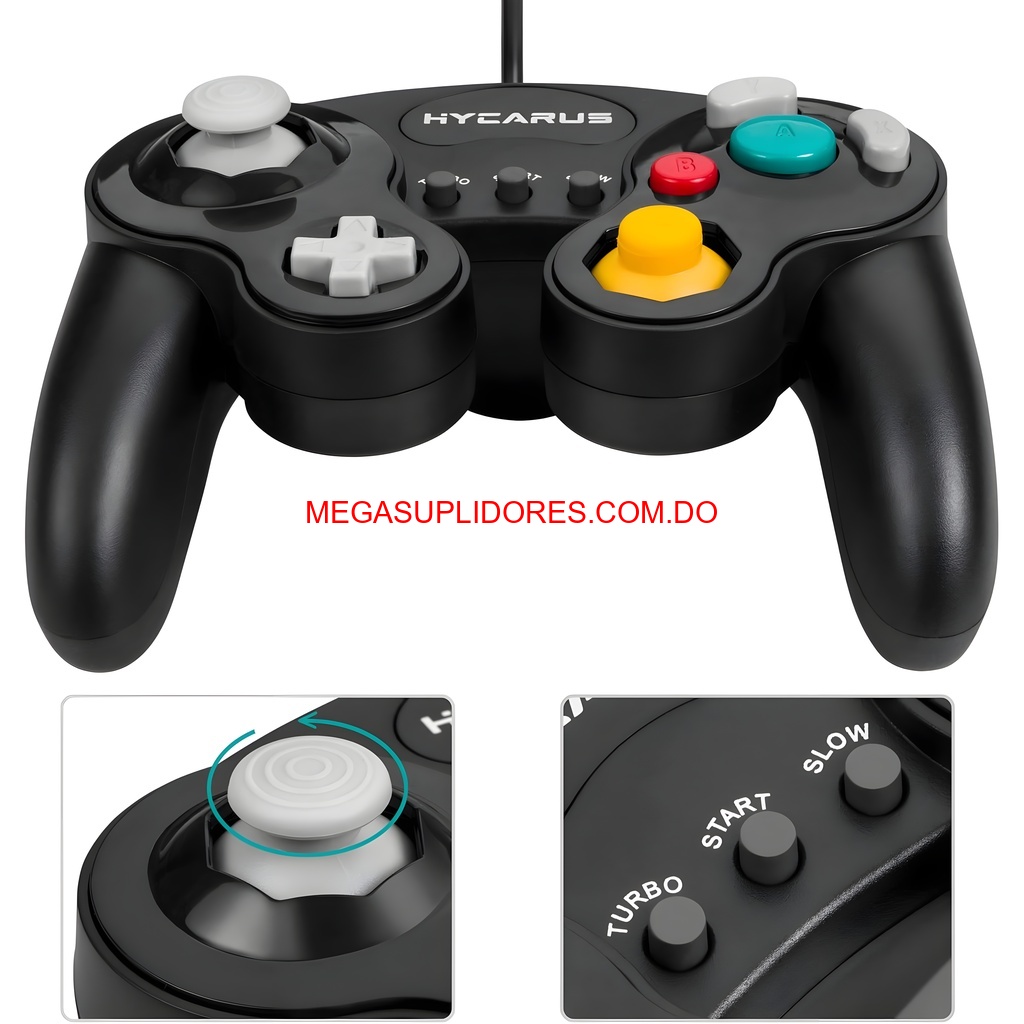  Control GameCube con Botón Turbo Wii GameCube Vibración Integrada Foto 7304623-3.jpg