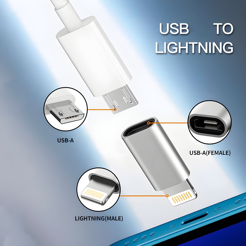  Adaptador OTG de Micro USB V8 a Lightning iPhone  Foto 7304664-2.jpg
