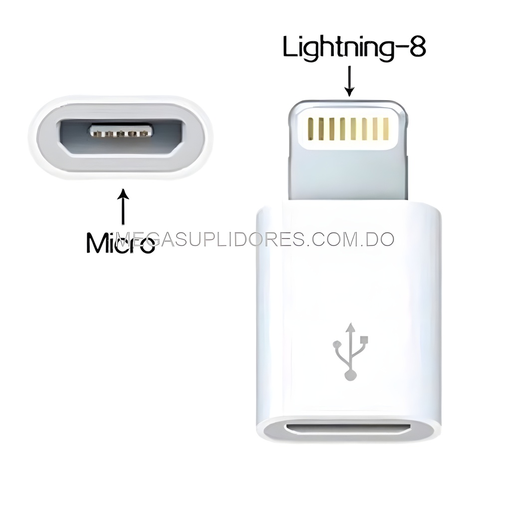  Adaptador OTG de Micro USB V8 a Lightning iPhone  Foto 7304664-4.jpg