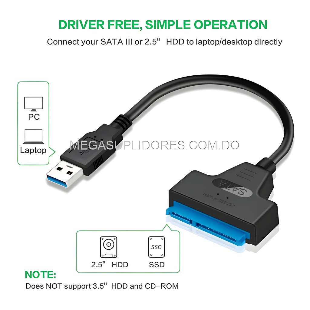  Adaptador USB 3.0 a SATA para Disco Duro 2.5 y SSD  Foto 7304666-2.jpg