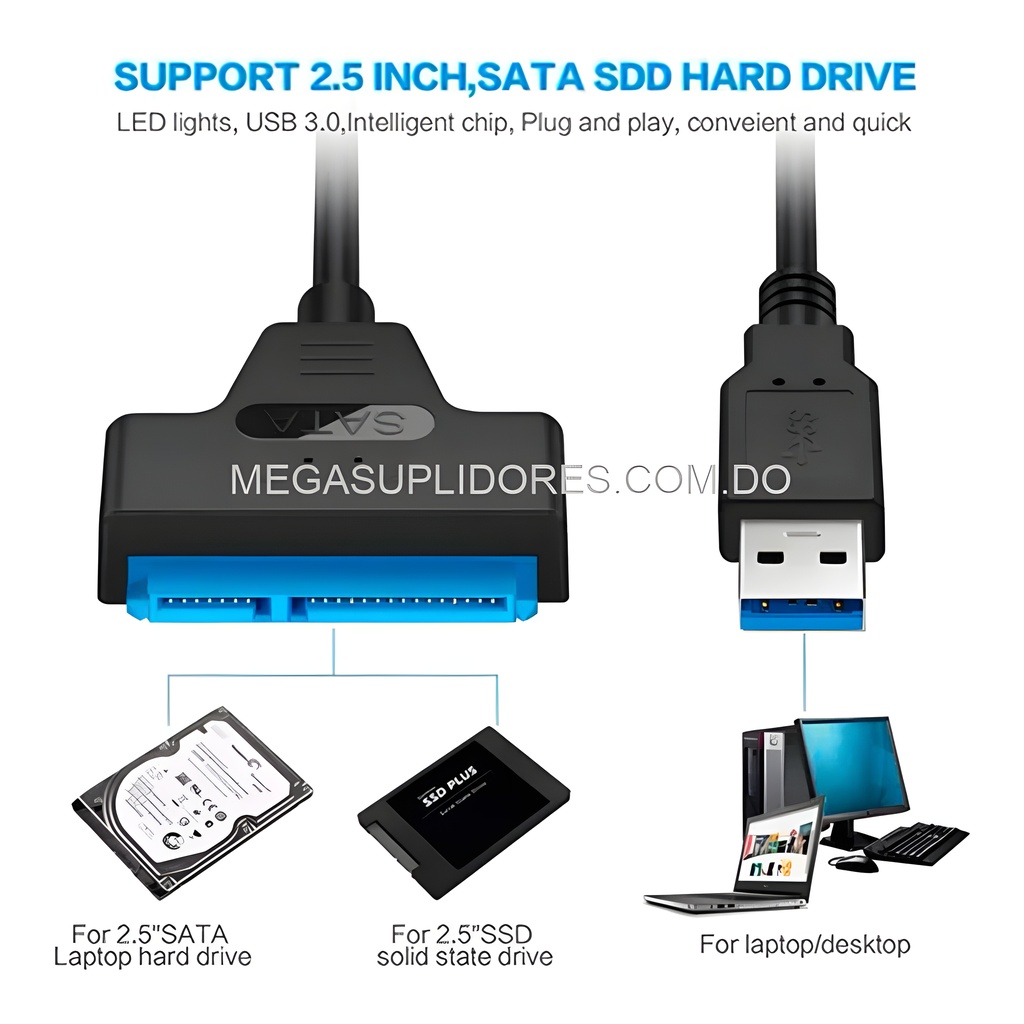  Adaptador USB 3.0 a SATA para Disco Duro 2.5 y SSD  Foto 7304666-4.jpg