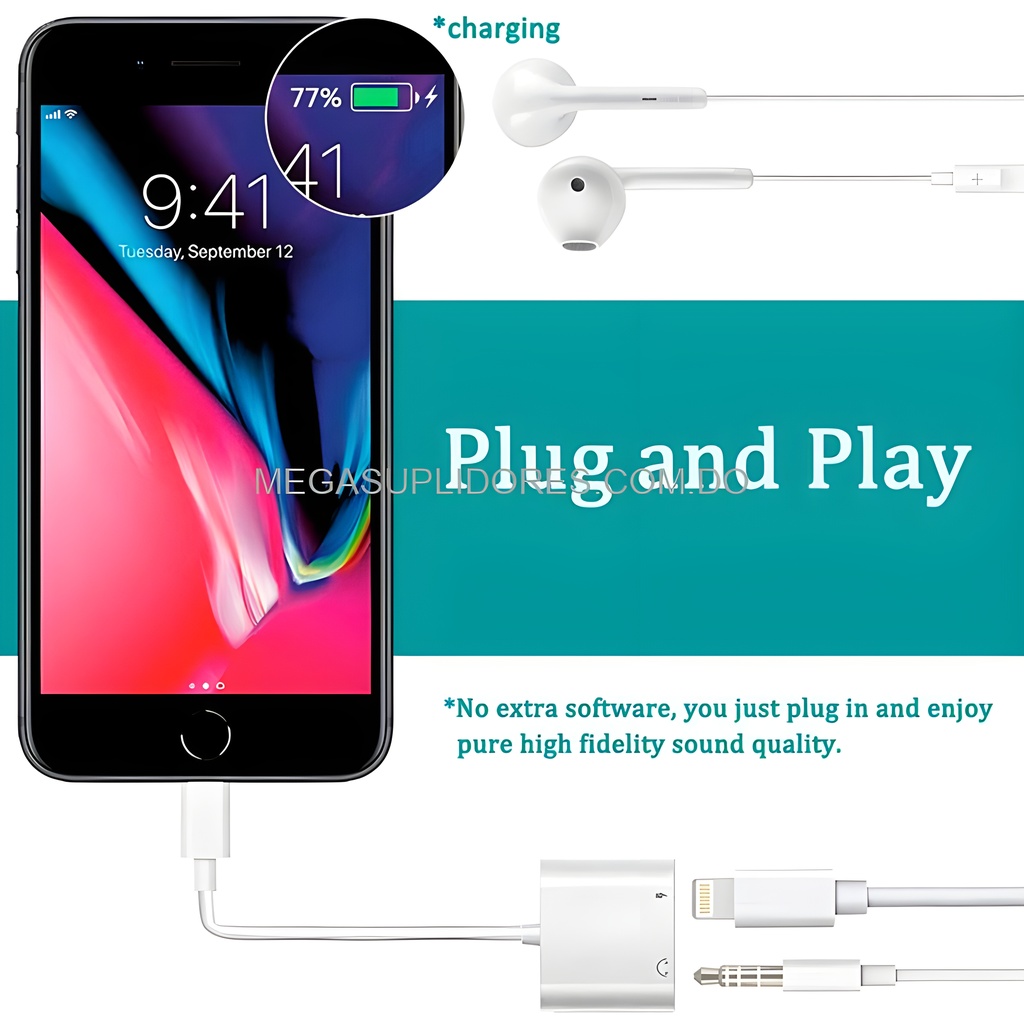  Adaptador de Sonido 2 En 1 Para IPhone 12 11 XS MAX XR XS876 Foto 7304672-3.jpg