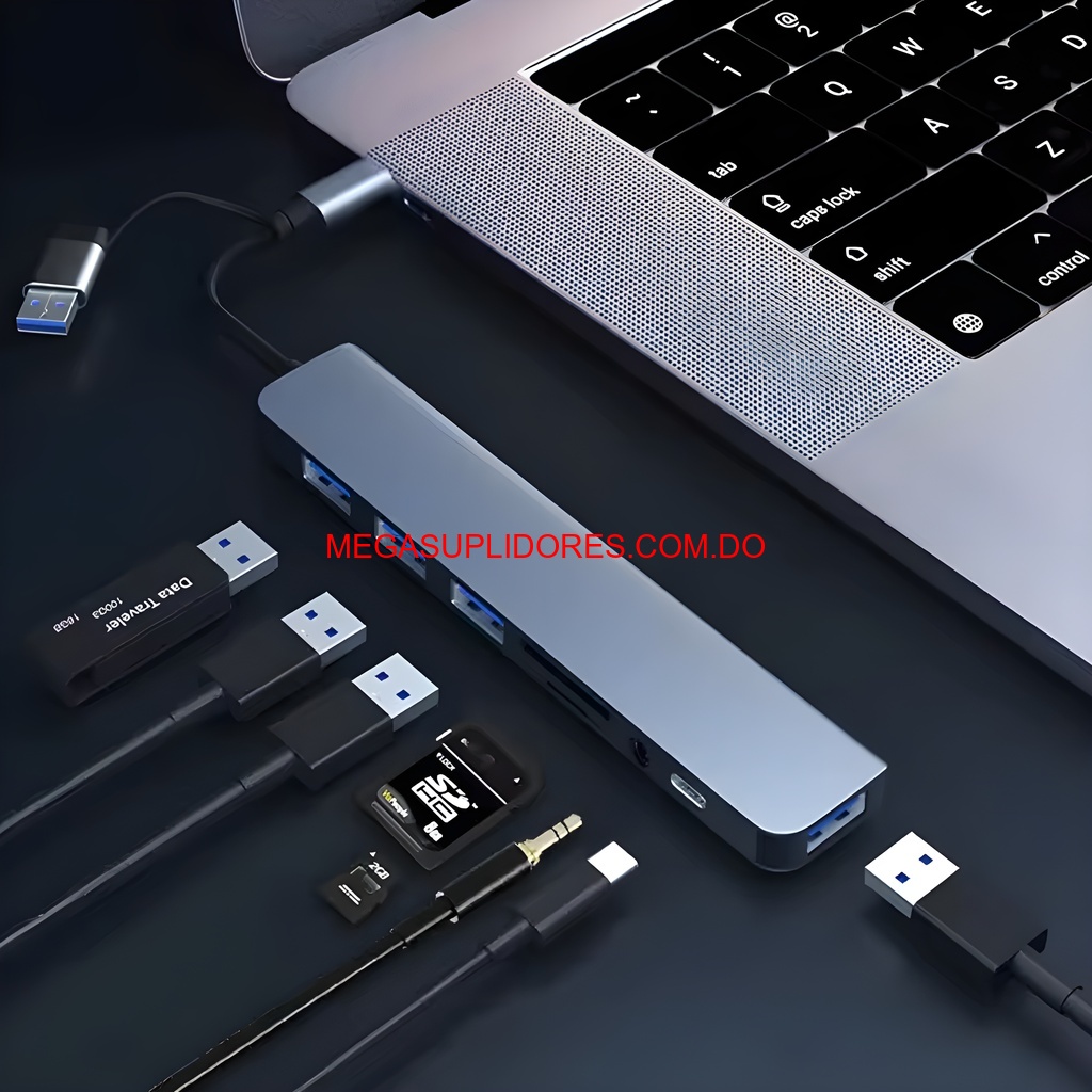  Adaptador Hub USB C 8 en 1 – Multi-Puertos Laptop y Celular  Foto 7304681-4.jpg