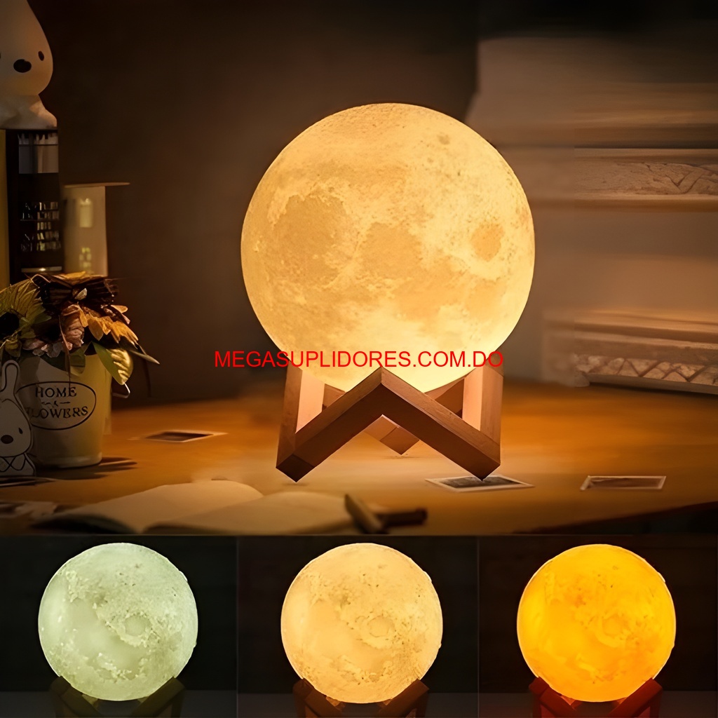  Lámpara 3D Luna LED – Luz Nocturna Multicolor para Niños Foto 7304723-3.jpg