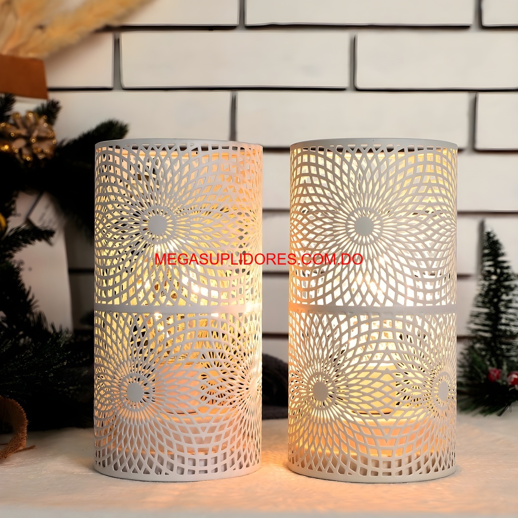  Lámpara Decorativa de Metal con Vela LED – Luz Agradable Foto 7304729-1.jpg