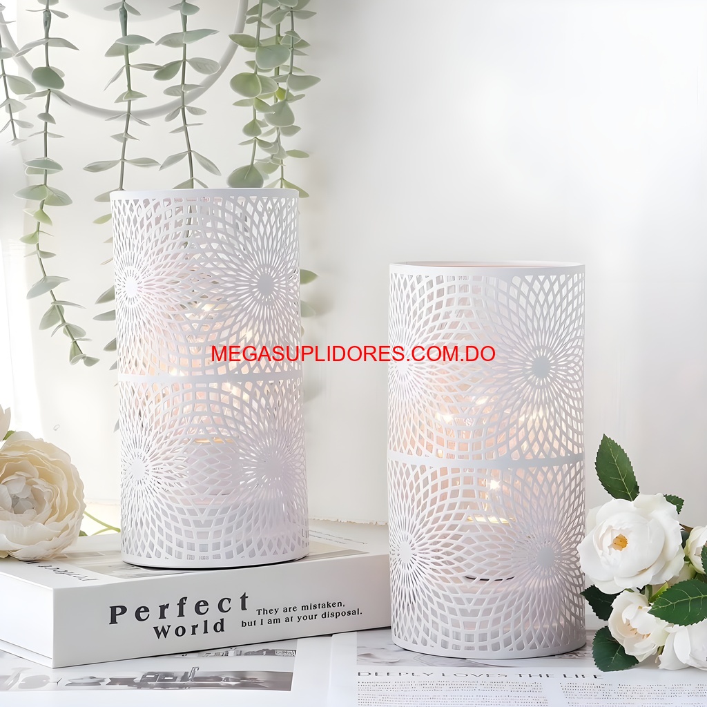  Lámpara Decorativa de Metal con Vela LED – Luz Agradable Foto 7304729-4.jpg