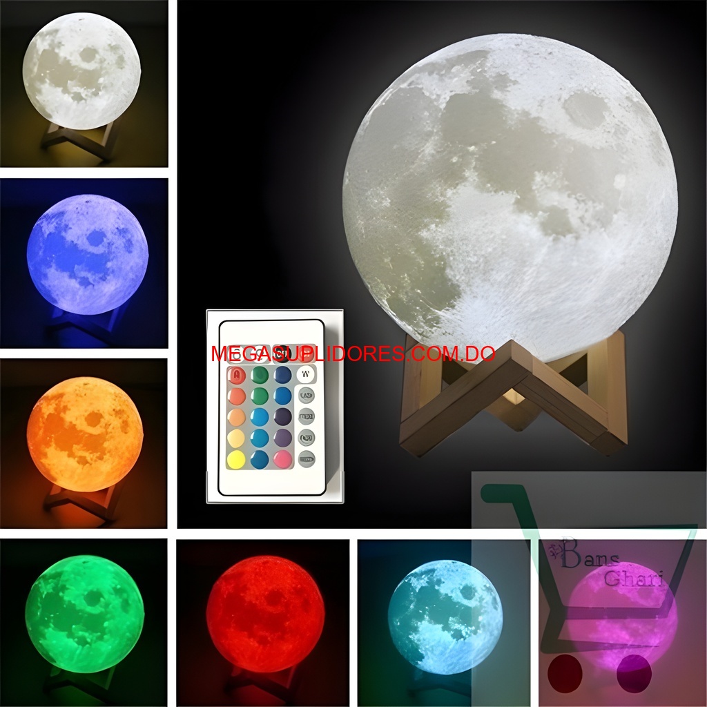  Lámpara 3D Luna LED – Luz Nocturna Multicolor para Niños Foto 7304732-2.jpg
