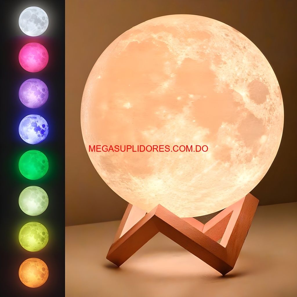  Lámpara 3D Luna LED – Luz Nocturna Multicolor para Niños Foto 7304732-5.jpg