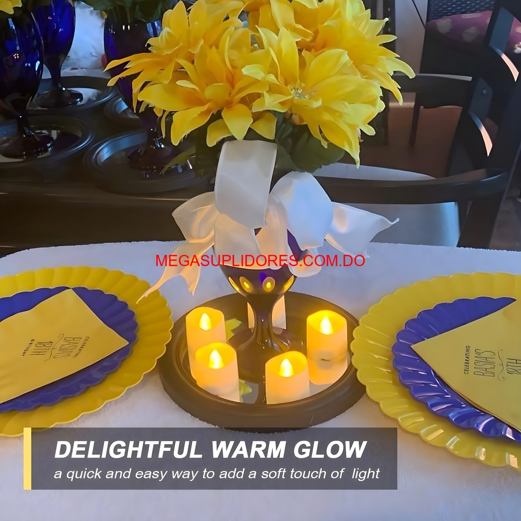  Velas LED Decorativas – Lámparas Sin Llama con Luz Parpadeante Foto 7304733-5.jpg