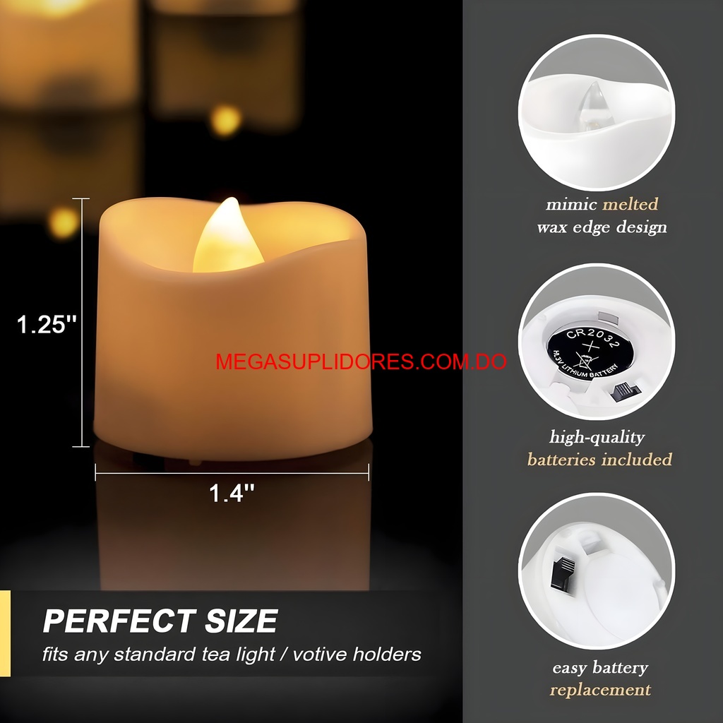  Velas LED Decorativas – Lámparas Sin Llama con Luz Parpadeante Foto 7304733-8.jpg
