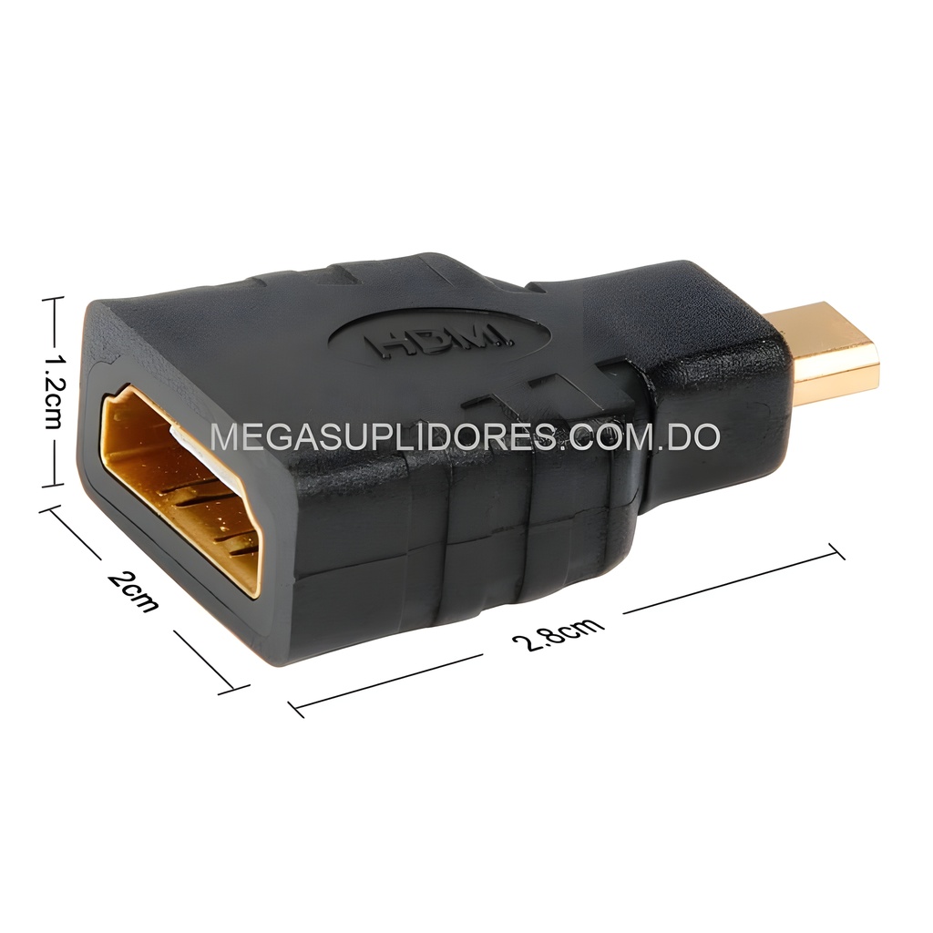  Adaptador Micro HDMI a HDMI  HDMI Hembra a Micro HDMI Macho  Foto 7304749-4.jpg