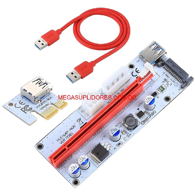  Riser PCI-E 1X a 16X USB 3.0 – Extensor Tarjetas Gráficas y Minería Foto 7304752-1.jpg