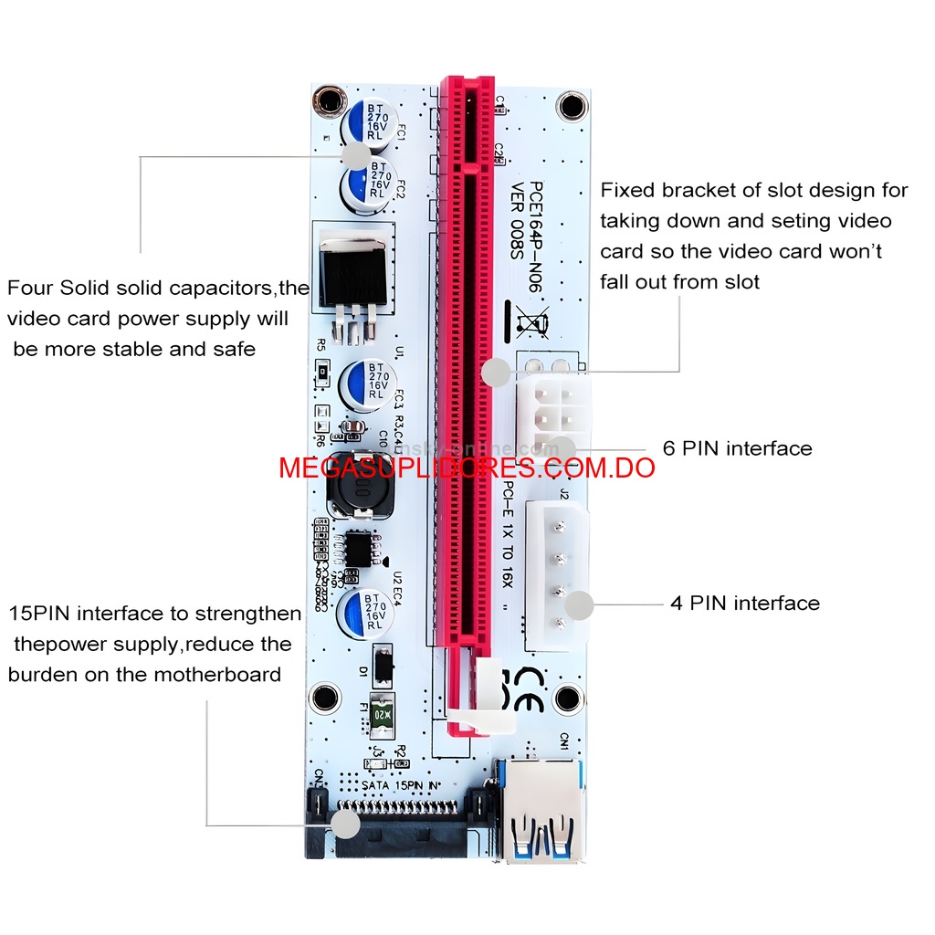  Riser PCI-E 1X a 16X USB 3.0 – Extensor Tarjetas Gráficas y Minería Foto 7304752-4.jpg