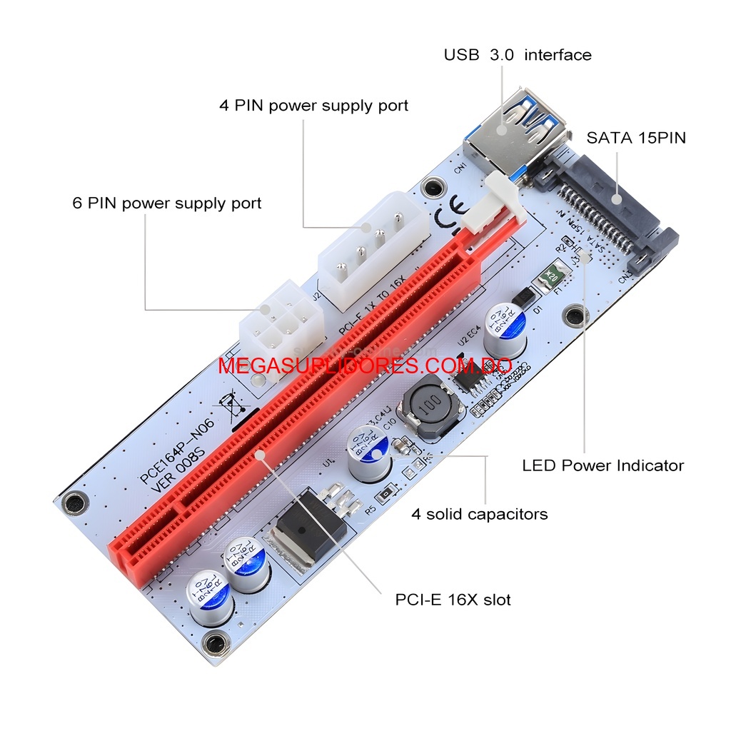  Riser PCI-E 1X a 16X USB 3.0 – Extensor Tarjetas Gráficas y Minería Foto 7304752-5.jpg