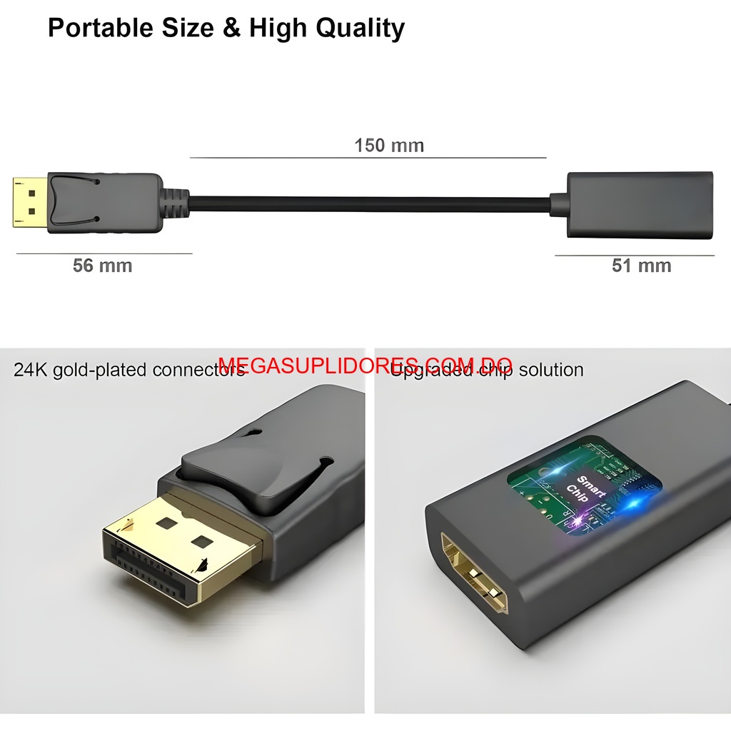  Adaptador DisplayPort a HDMI Macho a Hembra Audio Digital Foto 7304753-2.jpg