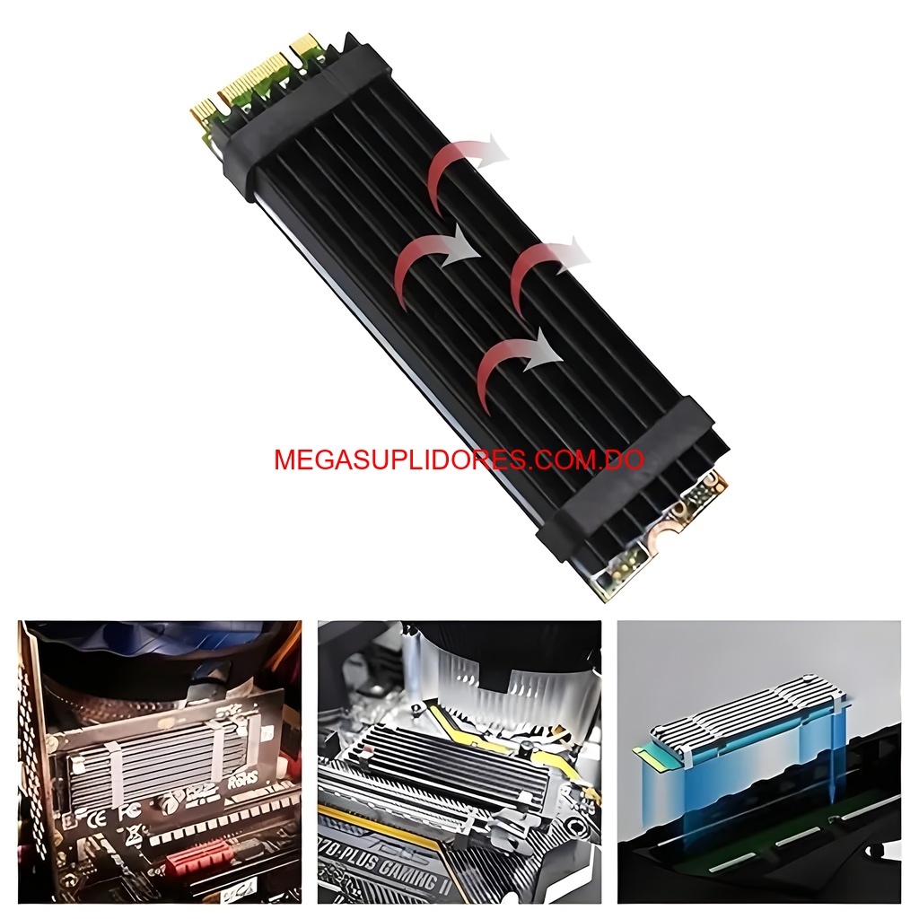  Disipador de Calor Disco SSD M.2 2280 NVMe Heatsink Grafeno Laptop Foto 7304755-2.jpg