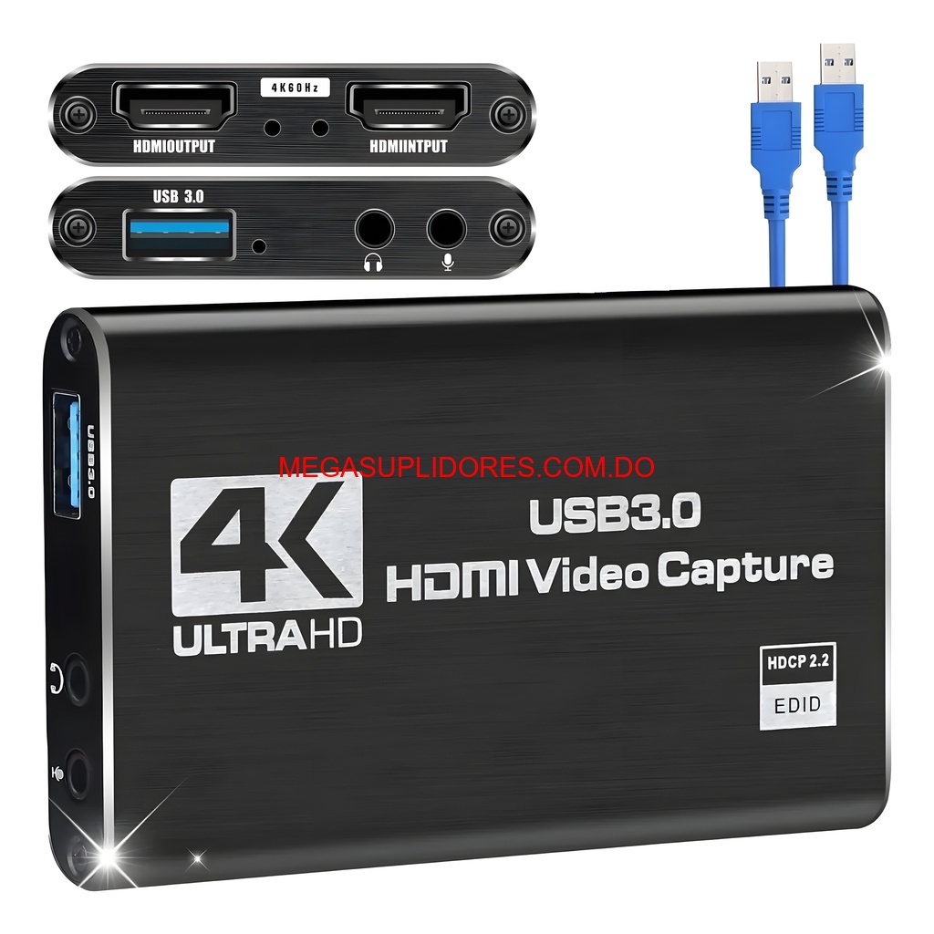  Capturadora de Video 4K USB 3.0 – Streaming y Grabación - Microfono Foto 7304757-1.jpg