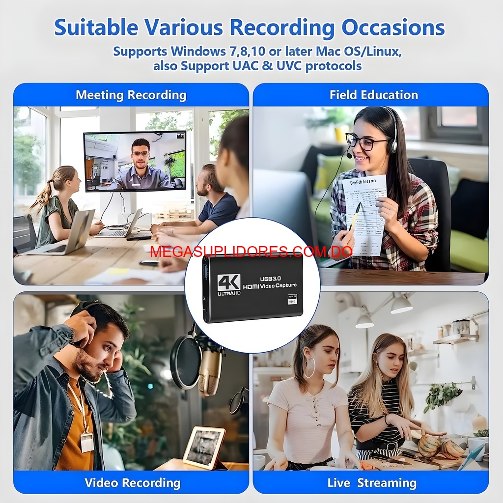  Capturadora de Video 4K USB 3.0 – Streaming y Grabación - Microfono Foto 7304757-3.jpg