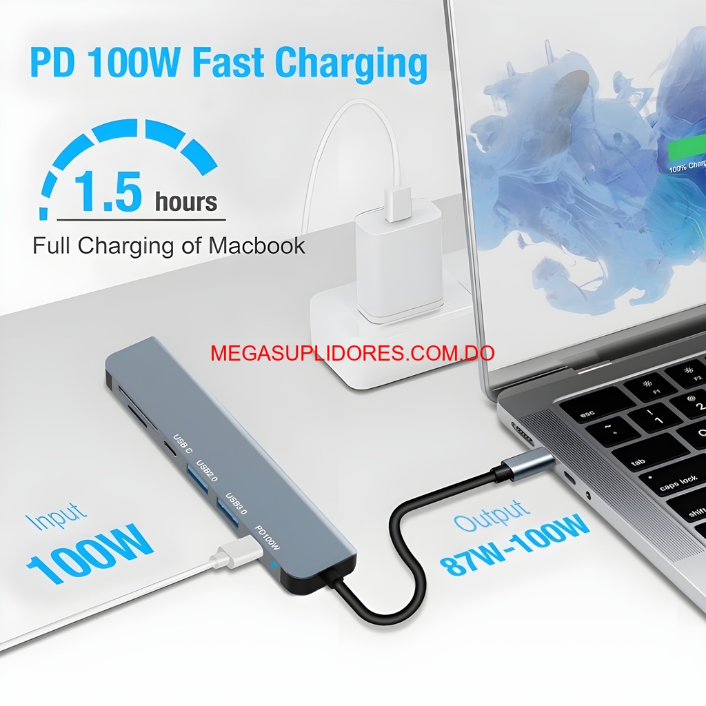  Adaptador Hub USB Tipo C 7 en 1 – HDMI 4K MicroSD USB PD 100W Foto 7304759-5.jpg