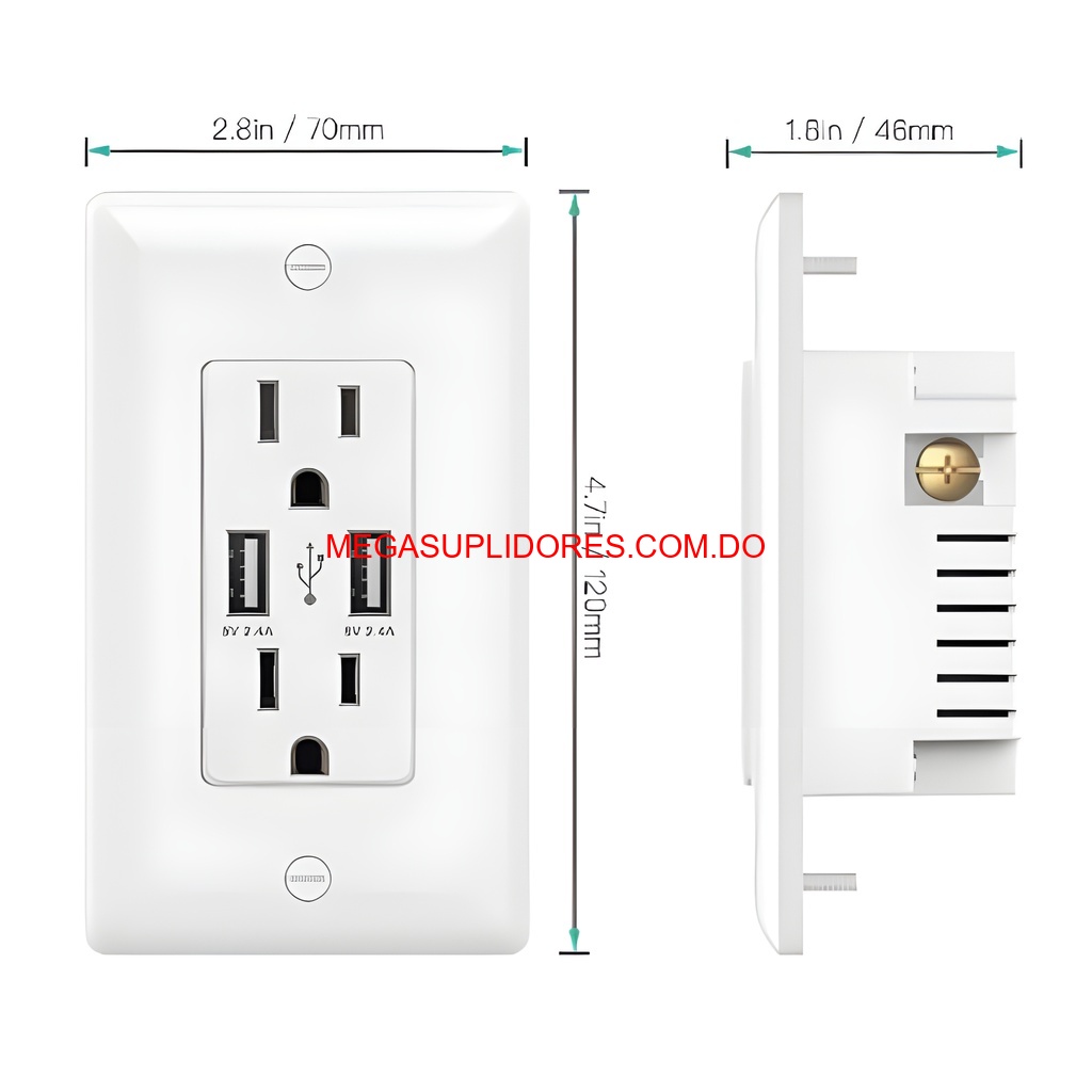  Enchufe de Pared Inteligente con Puertos USB para Carga Foto 7304763-3.jpg