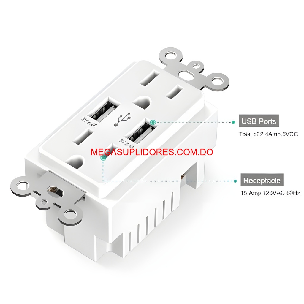  Enchufe de Pared Inteligente con Puertos USB para Carga Foto 7304763-5.jpg