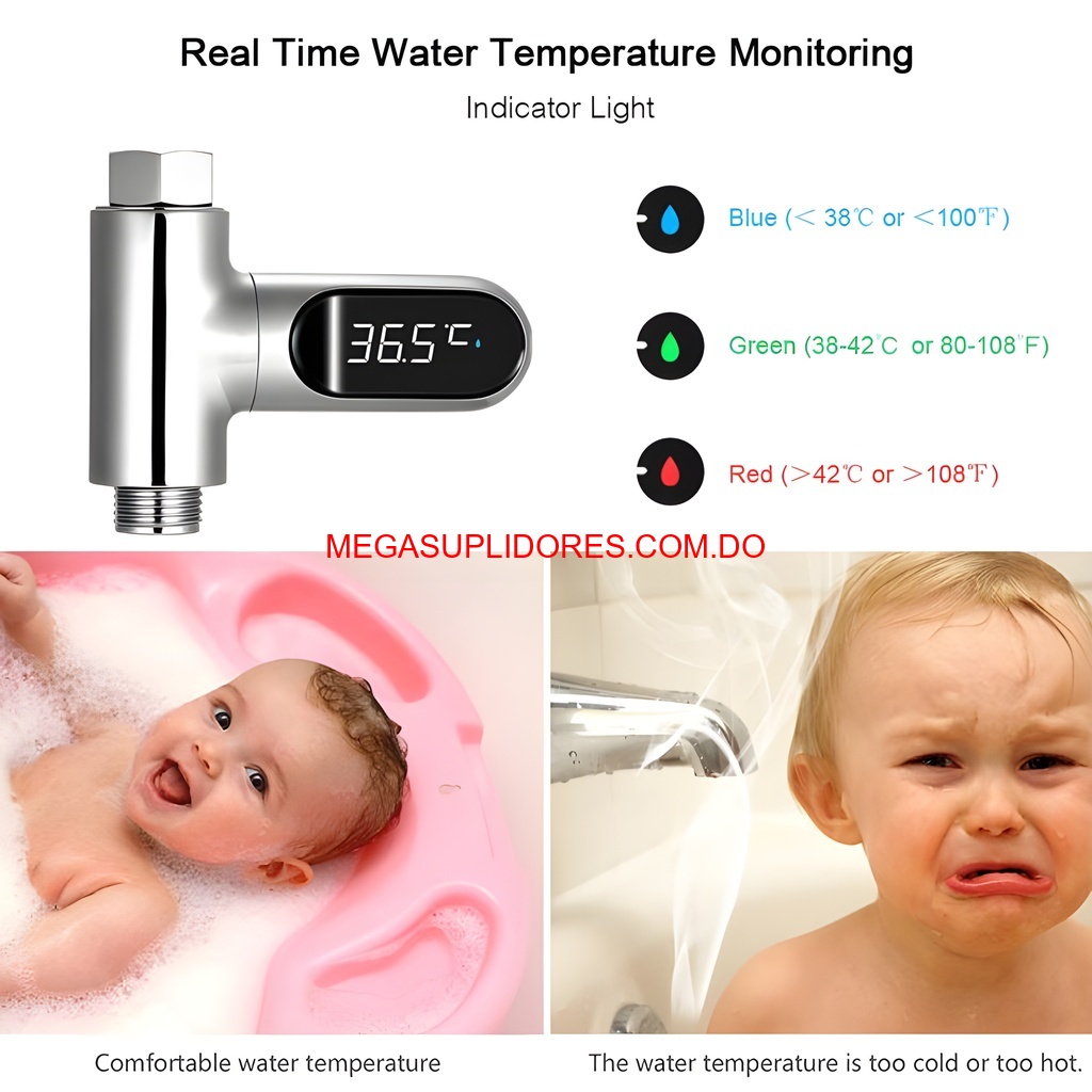  Termómetro de Ducha Autoalimentado - Monitor Temperatura de Agua Foto 7304764-5.jpg