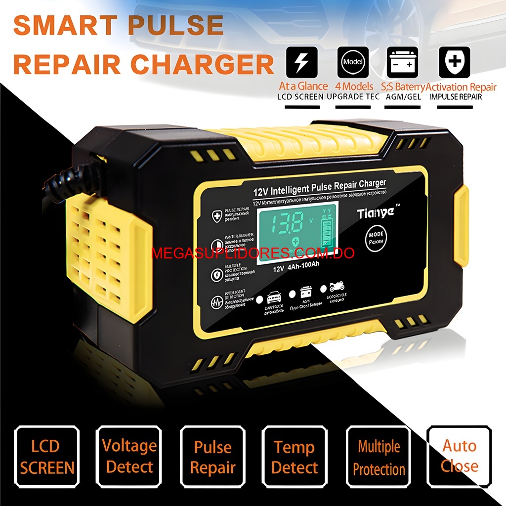 Cargador y Reparador de Baterías 12V 6A Automático Función de Pulso Foto 7304774-6.jpg