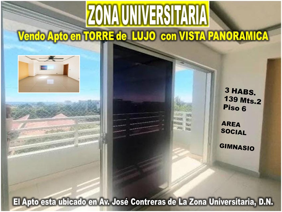 Vendo Apto en Torre de lujo CON VISTA AL MAR en Zona Universitaria 3 H Foto 7305033-1.jpg