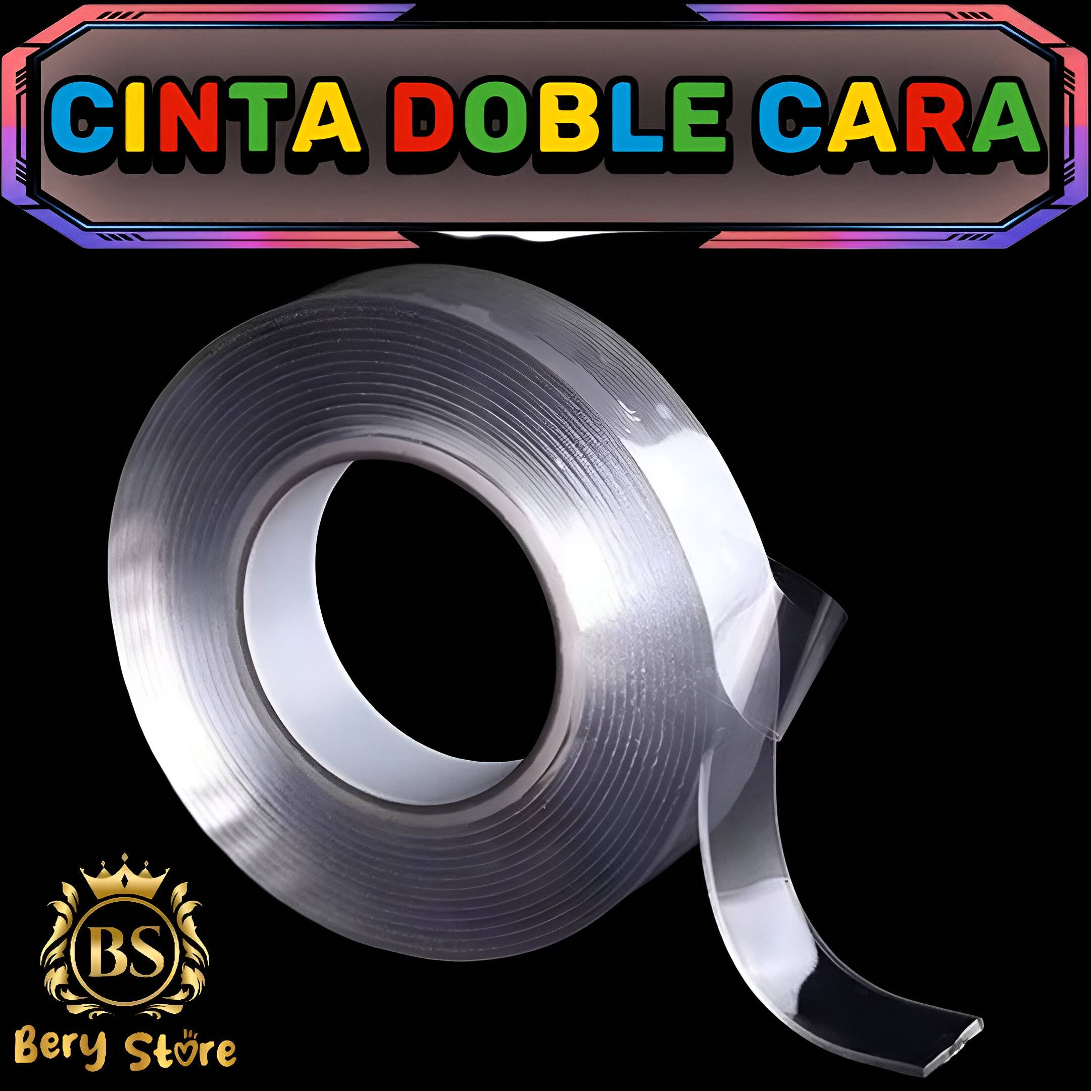 CINTA DOBLE CARA TRANSPARENTE REUTILIZABLE DE 3 METROS  CINTA DOBLE CA Foto 7305142-4.jpg