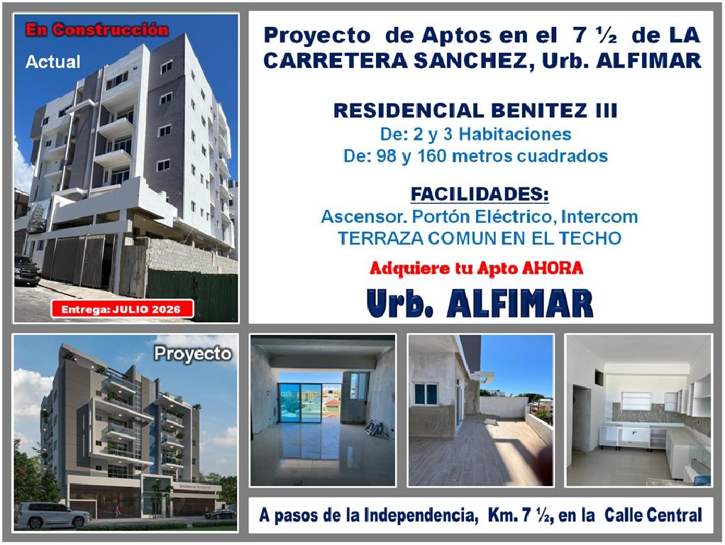 Proyecto de Aptos en el  7   de LA CARRETERA SANCHEZ Urb. ALFIMAR de 2 Foto 7305703-1.jpg