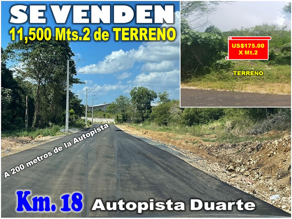 VENDO 12000 Mts.2 en la MISMA AUTOPISTA DUARTE Km 18 de OPORTUNIDAD Foto 7306252-6.jpg