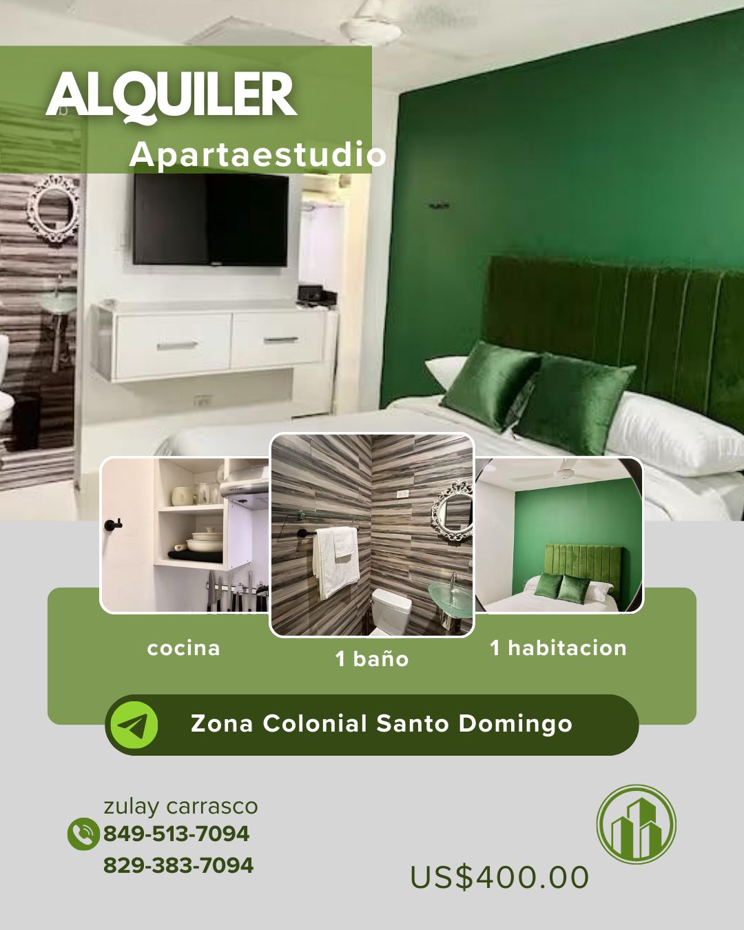 Alquilo hermoso estudio en la Zona Colonial  Santo Domingo  Foto 7306374-1.jpg