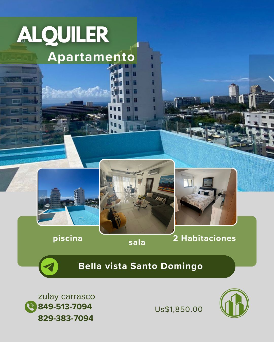 Apartamento en Alquiler - Bella Vista Cerca de Av. Winston Churchill Foto 7306741-1.jpg