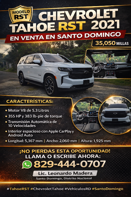 VENDO CHEVROLET TAHOE RST 2021 Foto 7307231-1.jpg