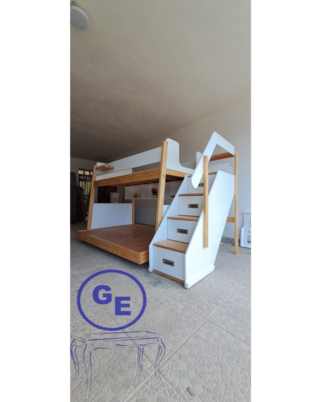 Camarote en madera para niños de dos camas y espacio para juguetes  Foto 7307242-6.jpg