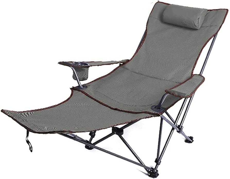 Silla portátil con reposapiés perfecta para playa y camping Foto 7307926-2.jpg