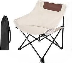 Silla premium beige plegable portátil con estructura resistente Foto 7307930-3.jpg