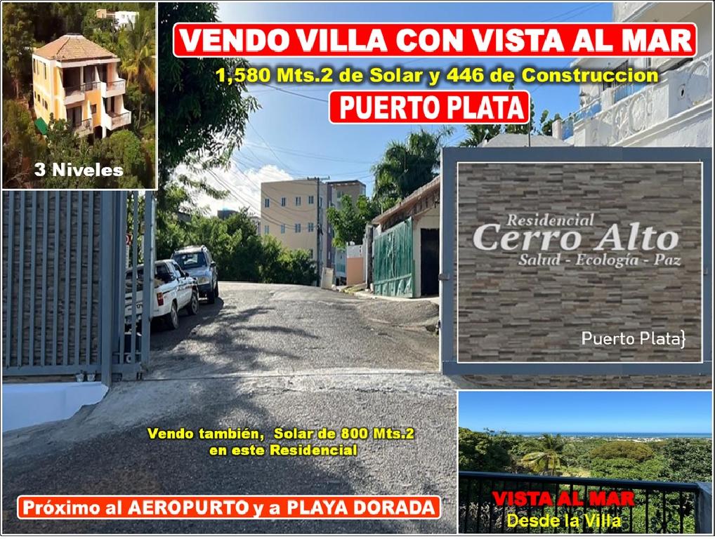 Vendo Casa 3 Niveles VISTA AL MAR en  PUERTO PLATA RES.  CERRO ALTO Pr Foto 7308446-1.jpg