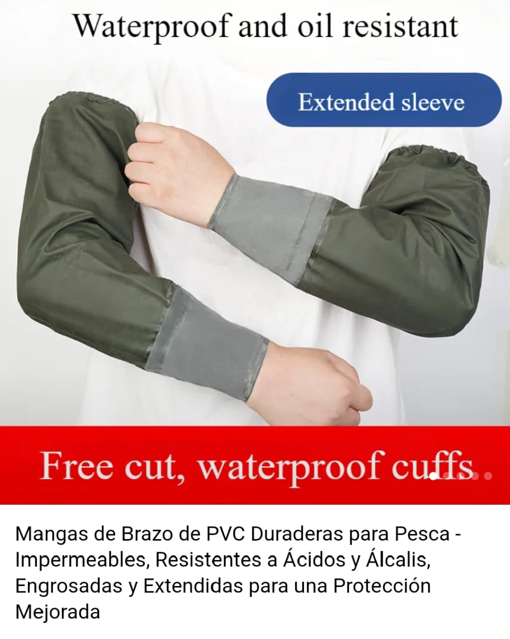 Mangas para brazos de PVC color verde al 150x3 - Leer descripción Foto 7308619-6.jpg