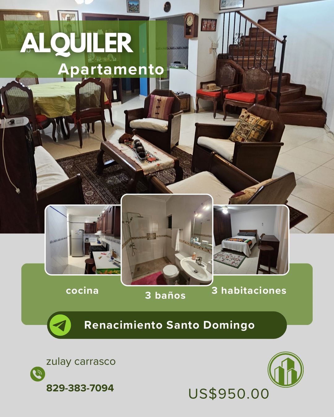 Alquiler de Apartamento Amueblado en Renacimiento Santo Domingo Foto 7309099-1.jpg