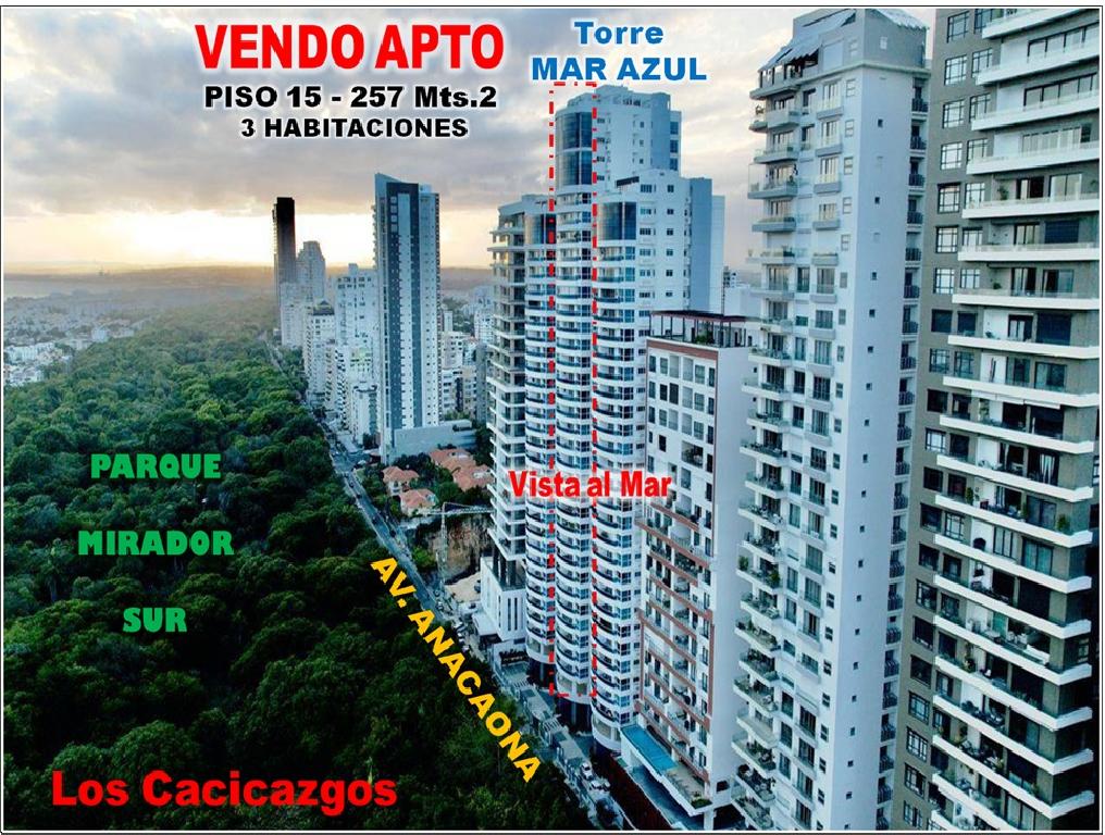 Vendo Apto en Torre MAR AZUL frente Parque Mirador Sur Piso 15 257 Mts Foto 7309346-1.jpg
